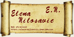 Elena Milosavić vizit kartica